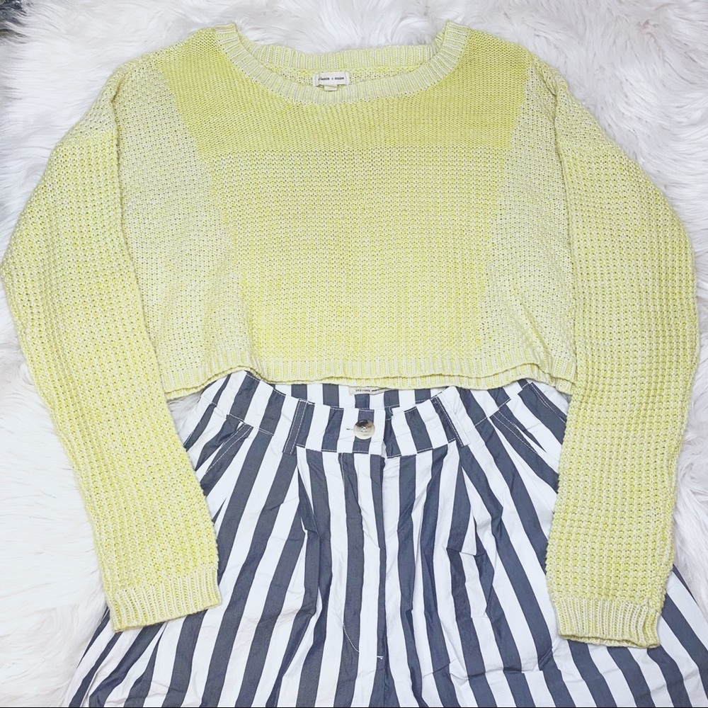 Urban Outfitters | Yellow Knit Crop Top Sweater